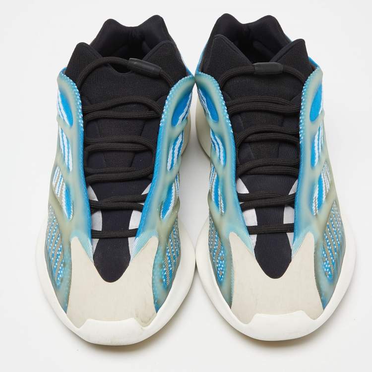 Pre Owned Yeezy x Adidas Blue/White Mesh and Rubber Yeezy 700 V3 Arzareth Sneakers Size 44