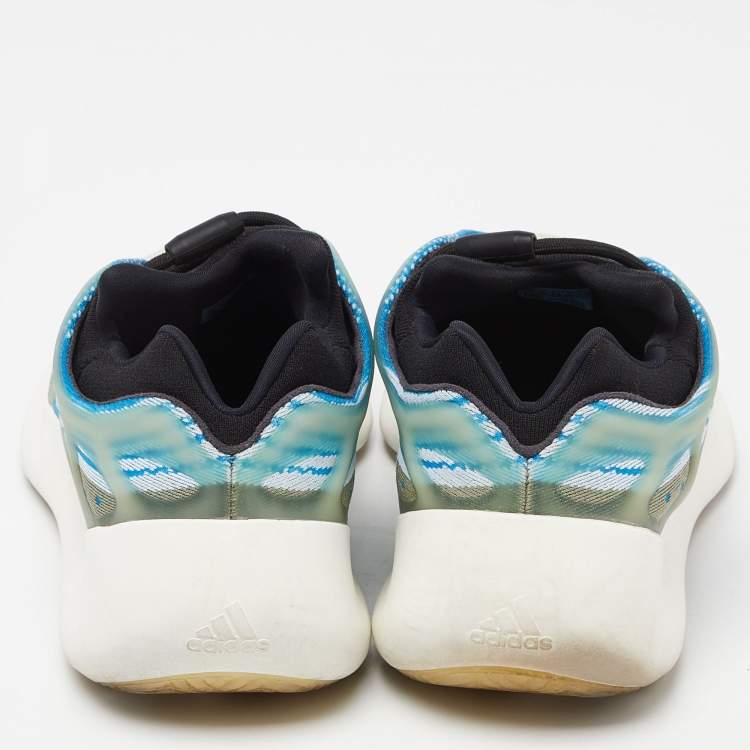 Pre Owned Yeezy x Adidas Blue/White Mesh and Rubber Yeezy 700 V3 Arzareth Sneakers Size 44