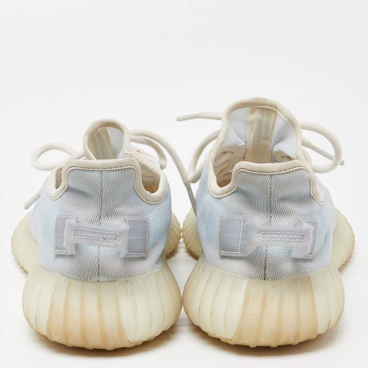 Pre Owned Yeezy x Adidas Blue/White Mesh Boost 350 V2 Mono Ice Sneakers Size 39 1/3