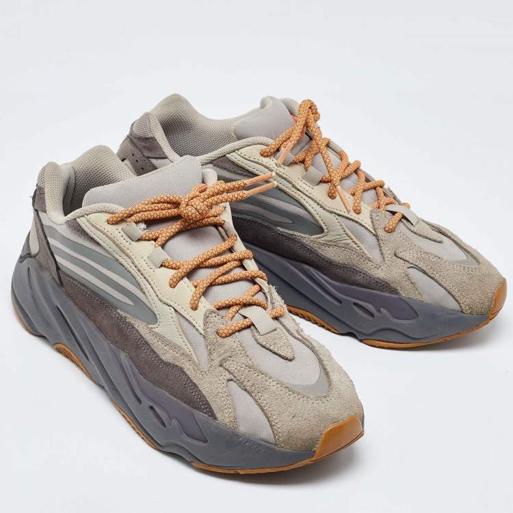 Pre Owned Yeezy x Adidas Grey Suede Boost 700 V2 Tephra Sneakers Size 44