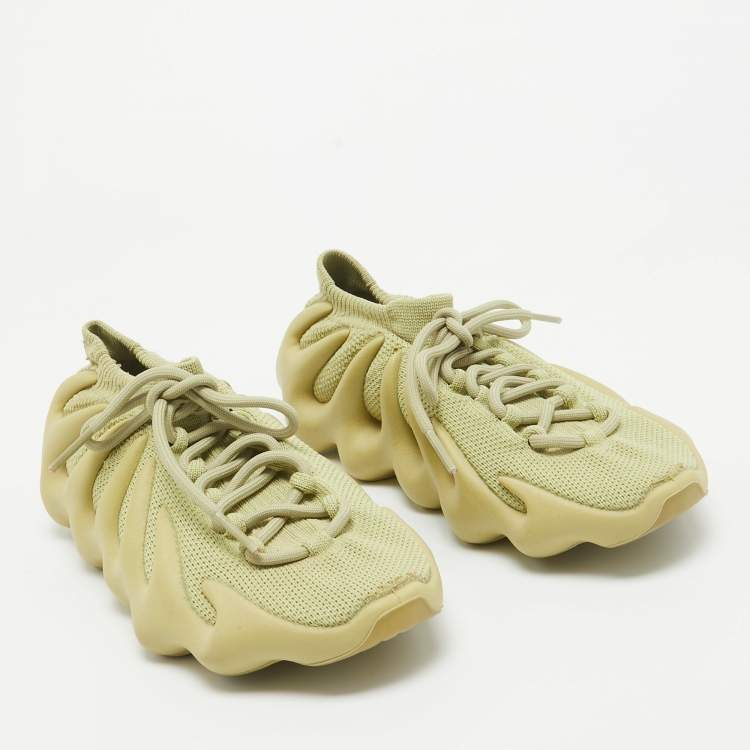 Pre Owned Yeezy x Adidas Green Knit Fabric 450 Resin Sneakers Size 40
