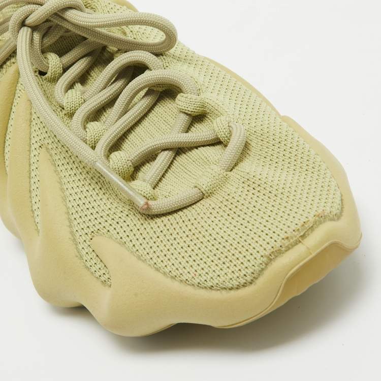 Pre Owned Yeezy x Adidas Green Knit Fabric 450 Resin Sneakers Size 40