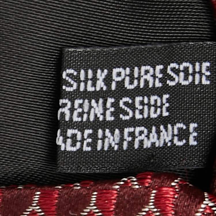Pre Owned Yves Saint Laurent Red Jacquard Silk Classic Tie 
