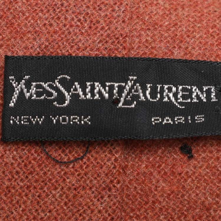 Pre Owned Yves Saint Laurent Brown Wool Tie