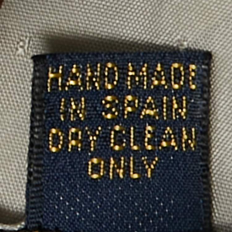 Pre Owned Yves Saint Laurent Vinatge Brown Printed Silk Traditional Tie 