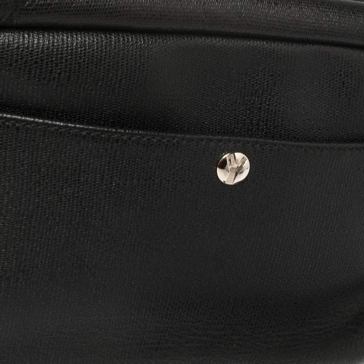 Pre Owned Yves Saint Laurent Black Leather Pouch