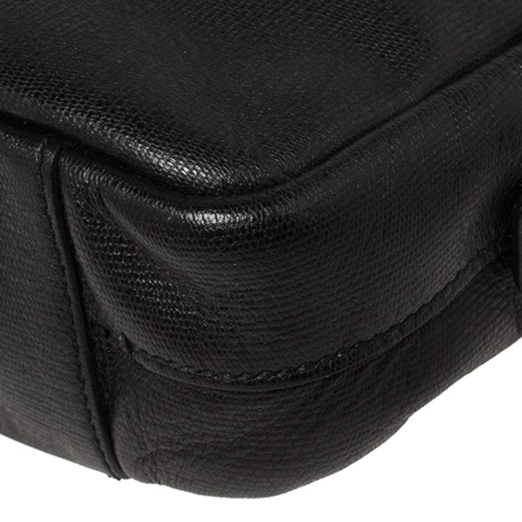 Pre Owned Yves Saint Laurent Black Leather Pouch