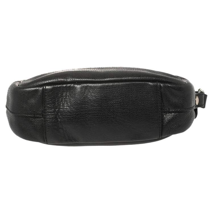 Pre Owned Yves Saint Laurent Black Leather Pouch
