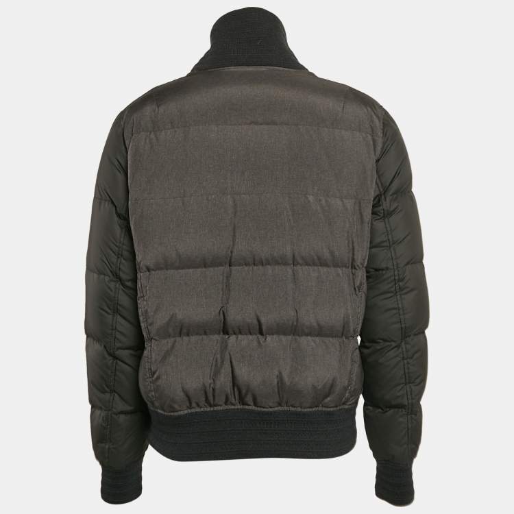 Pre Owned Yves Saint Laurent Grey Synthetic Puffer Down Jacket XXL