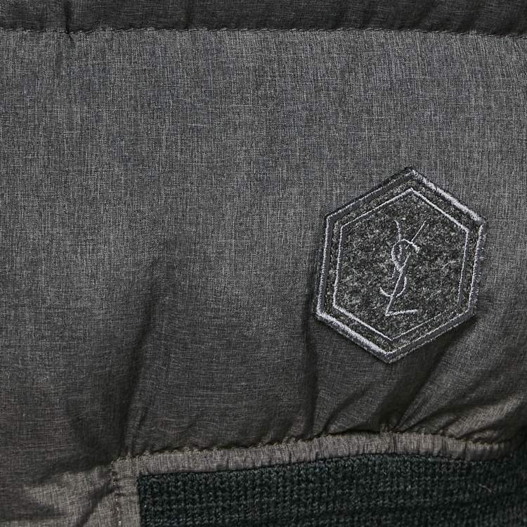 Pre Owned Yves Saint Laurent Grey Synthetic Puffer Down Jacket XXL