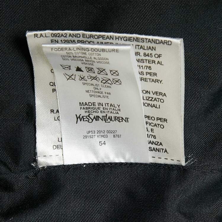 Pre Owned Yves Saint Laurent Grey Synthetic Puffer Down Jacket XXL