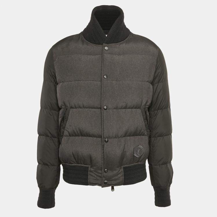 Pre Owned Yves Saint Laurent Grey Synthetic Puffer Down Jacket XXL