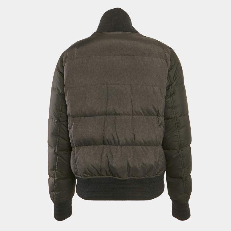 Pre Owned Yves Saint Laurent Grey Synthetic Puffer Down Jacket XXL