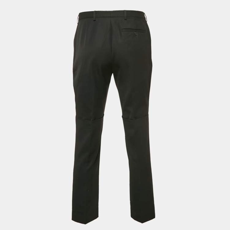 Pre Owned Yves Saint Laurent Vintage Black Wool Formal Trousers XS