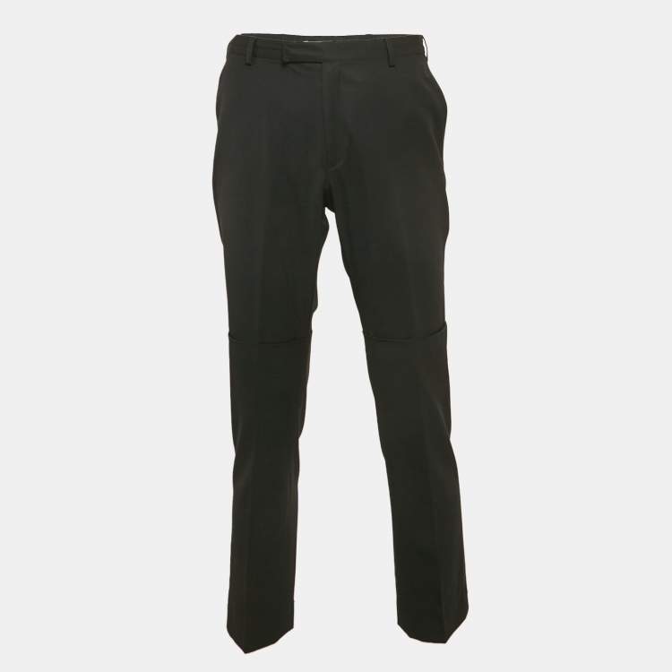 Pre Owned Yves Saint Laurent Vintage Black Wool Formal Trousers XS
