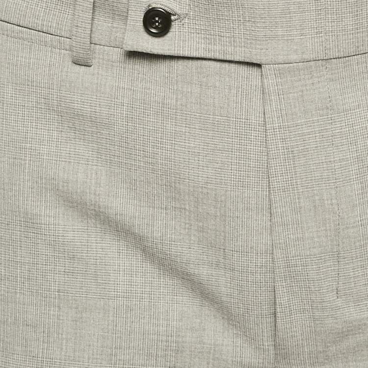 Pre Owned Yves Saint Laurent Grey Prince of Wales Crepe Formal Trousers M