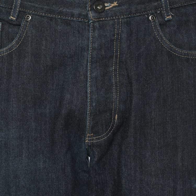 Pre Owned Yves Saint Laurent Paris Indigo Denim Vintage Logo Old Money Swag Jeans M