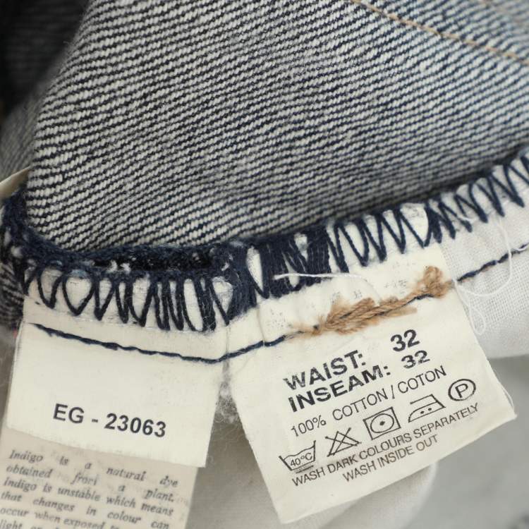 Pre Owned Yves Saint Laurent Paris Indigo Denim Vintage Logo Old Money Swag Jeans M