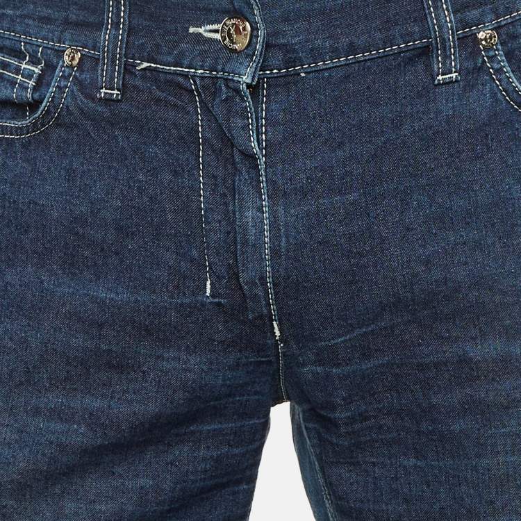 Pre Owned Yves Saint Laurent Rive Gauche Blue Denim Boot Cut Jeans M/Waist 35"