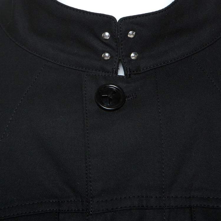 Pre Owned Yves Saint Laurent Paris Black Cotton Utility Jacket XL