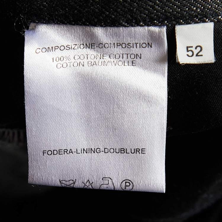 Pre Owned Yves Saint Laurent Vintage Black Denim Flared Jeans XL