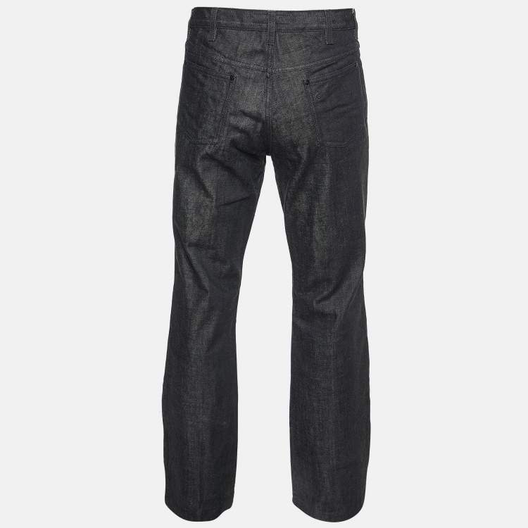 Pre Owned Yves Saint Laurent Vintage Black Denim Flared Jeans XL