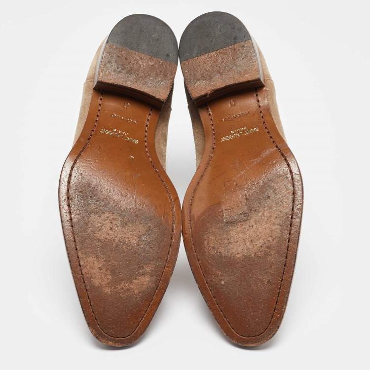 Pre Owned Yves Saint Laurent Brown Suede Ankle Length Boots 41