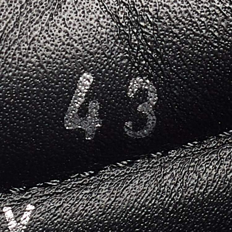 Pre Owned Yves Saint Laurent Black Leather Studded Buckle Detail High Top Sneakers Size 43