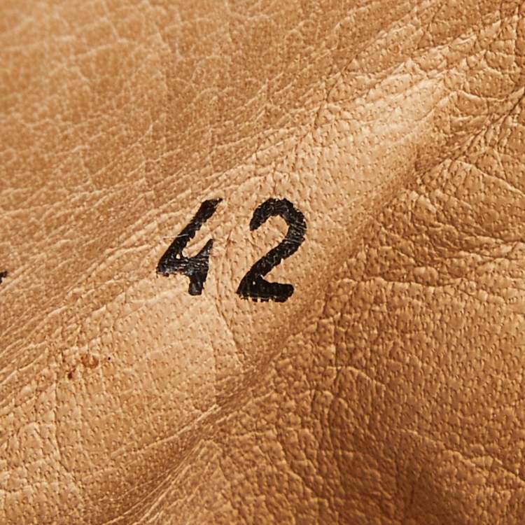 Pre Owned Yves Saint Laurent Brown Leather Ankle Boots Size 42