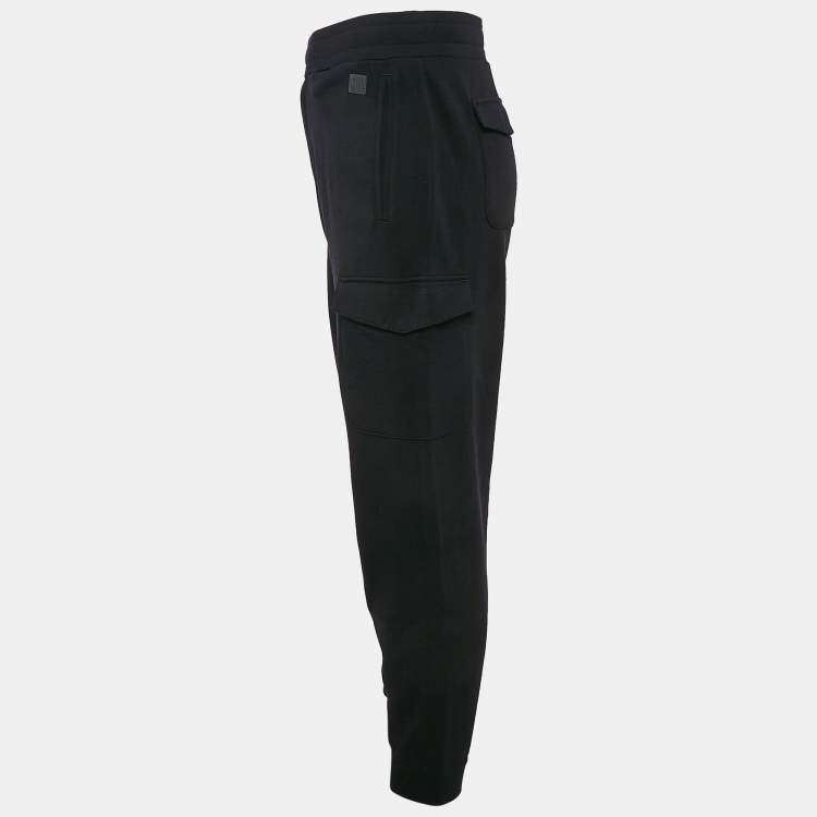 Pre Owned Z Zegna Techmerino Navy Blue Wool Knit Utility Joggers XL