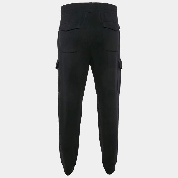 Pre Owned Z Zegna Techmerino Navy Blue Wool Knit Utility Joggers XL