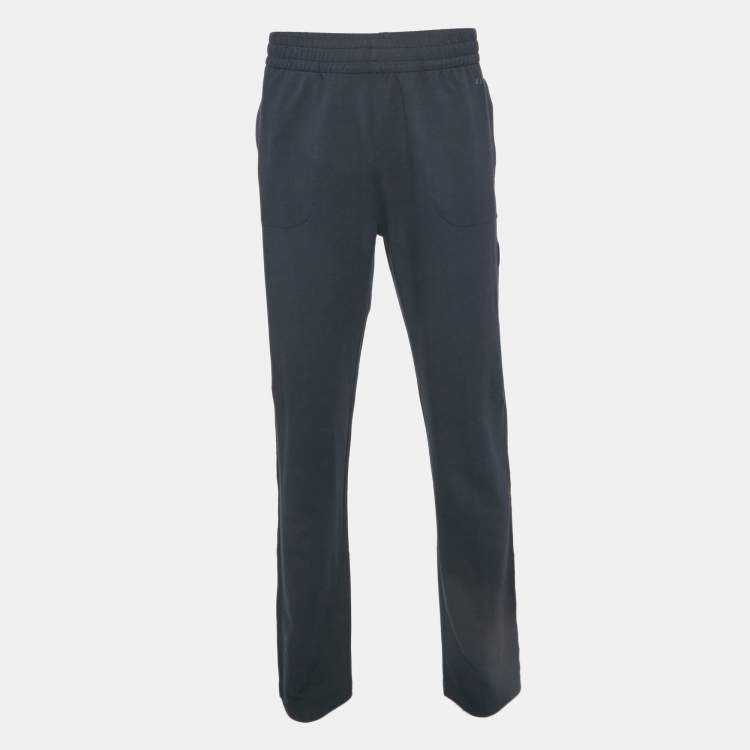 Pre Owned Z Zegna Navy Blue Cotton and Modal Knit Sweatpants XL