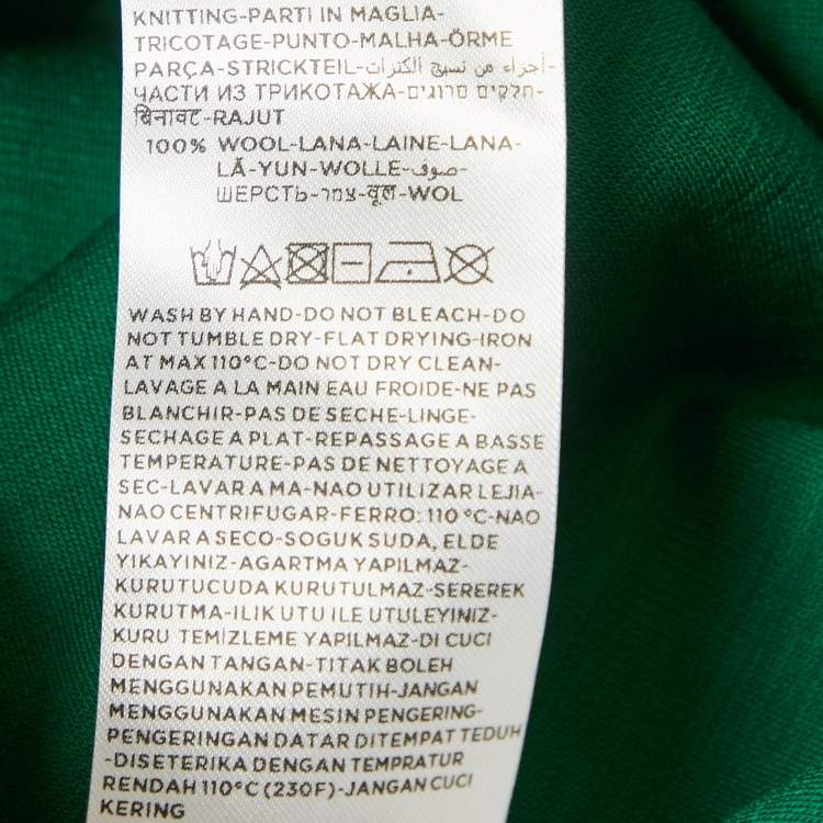 Pre Owned Technmerino Z Zegna Green Wool Jersey Hooded Sweatshirt M