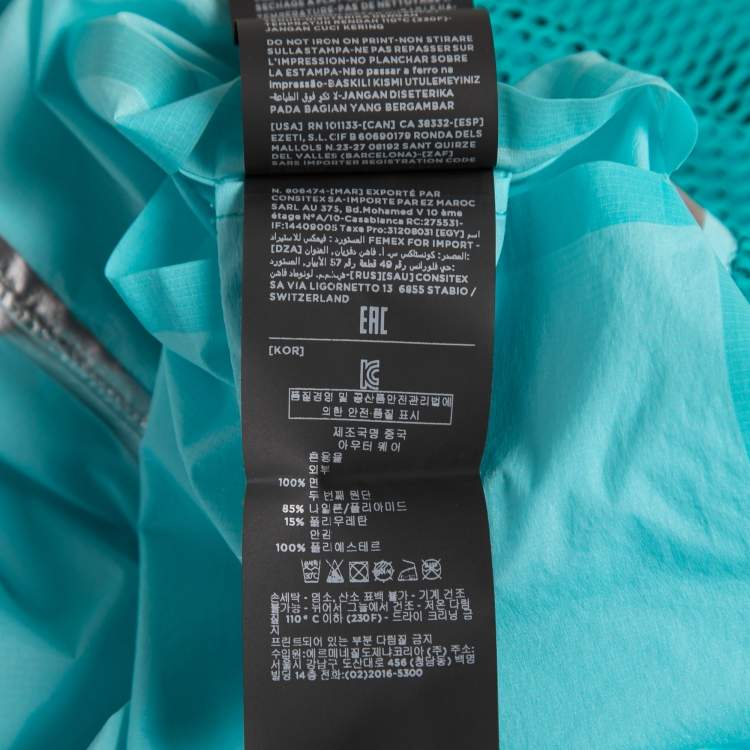 Pre Owned Z Zegna Blue Synthetic Windbreaker Vest Jacket L
