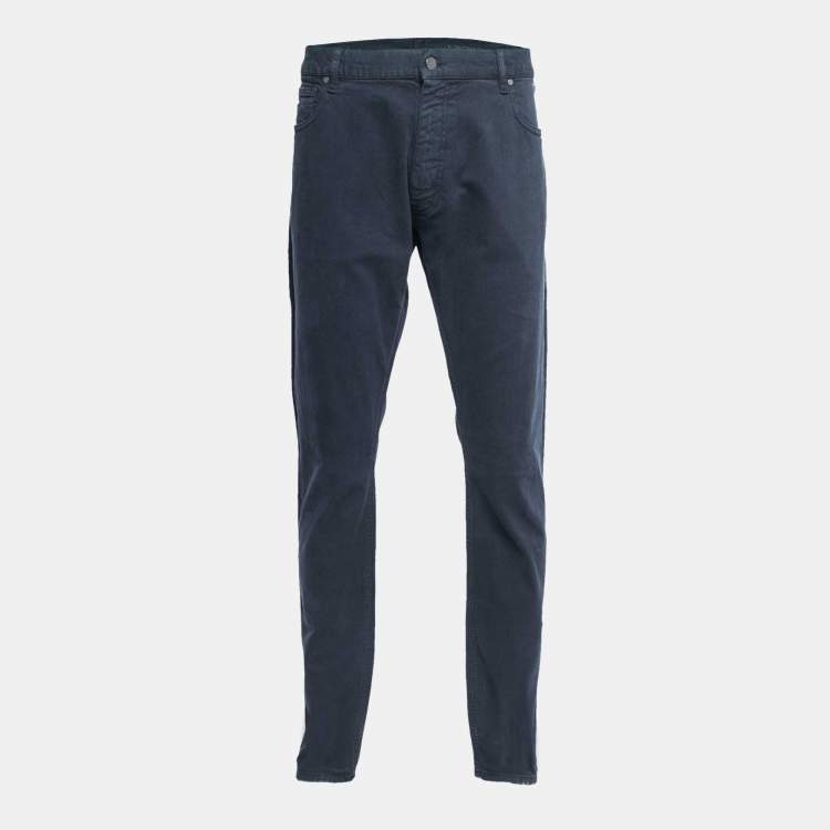 Pre Owned Z Zegna Dark Blue Denim Straight Fit Jeans 2XL Waist 38"