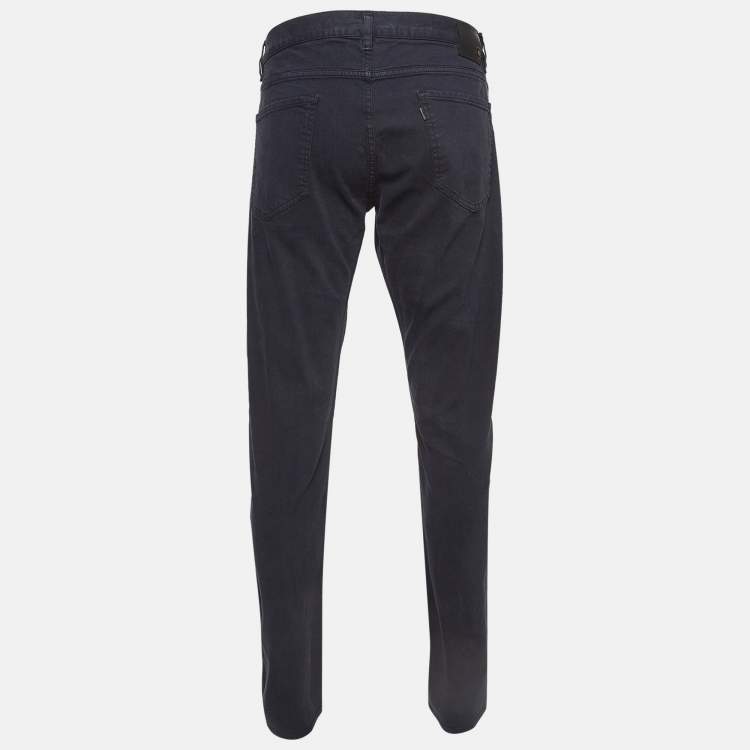 Pre Owned Z Zegna Navy Blue Denim Straight Leg Jeans XL Waist 36"