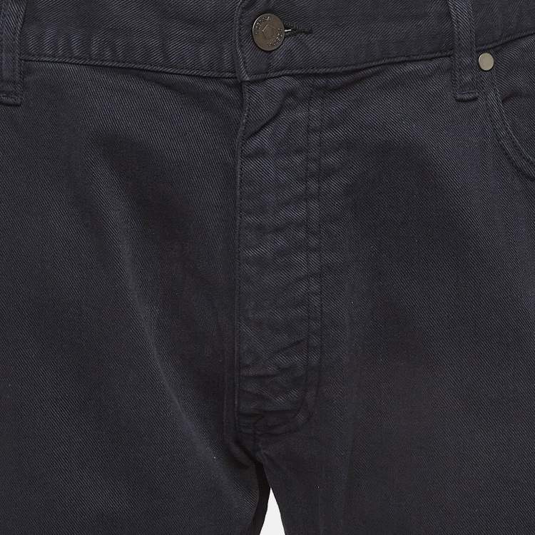 Pre Owned Z Zegna Navy Blue Denim Straight Leg Jeans XL Waist 36"