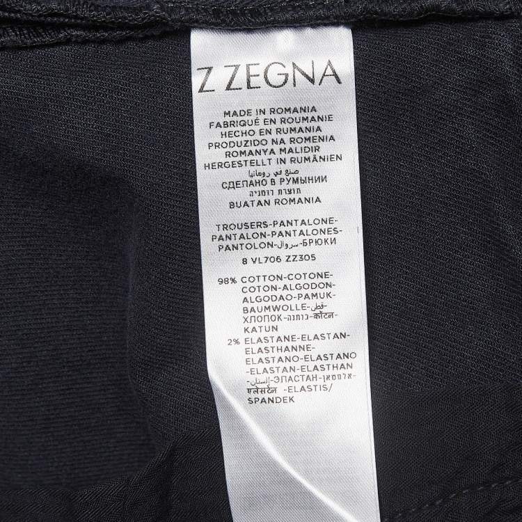Pre Owned Z Zegna Navy Blue Denim Straight Leg Jeans XL Waist 36"