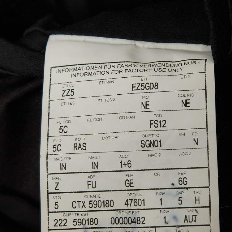 Pre Owned Z Zegna Black Wool Single Breasted Pants Suit L