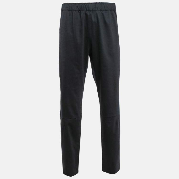 Pre Owned Z Zegna Navy Blue Techmerino Wool Paneled Pants XXL