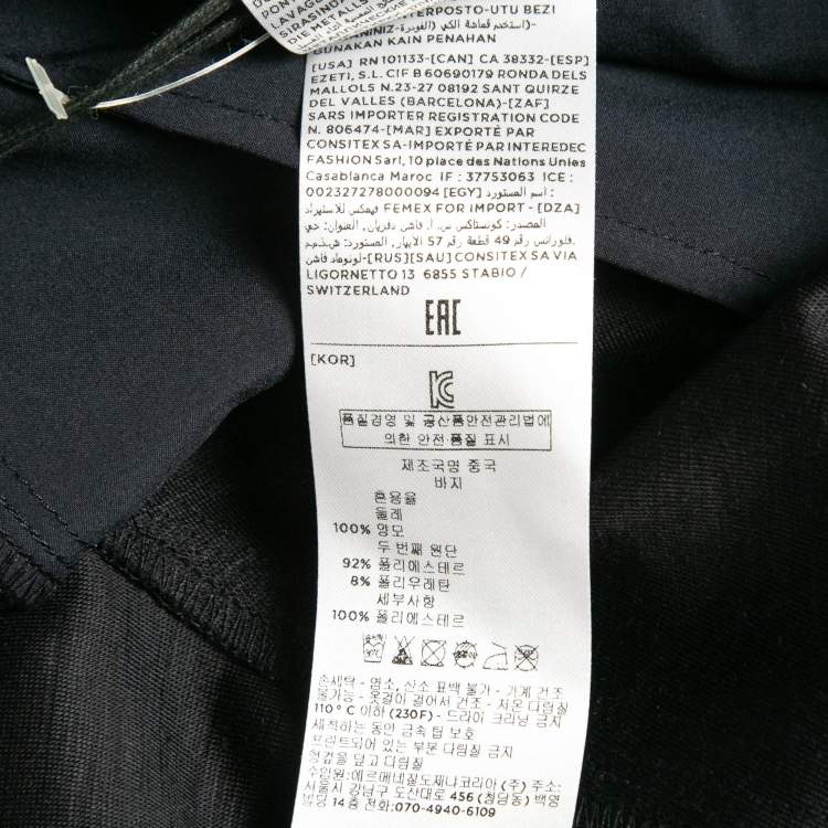 Pre Owned Z Zegna Navy Blue Techmerino Wool Paneled Pants XXL