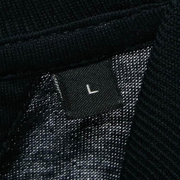 Pre Owned Z Zegna Navy Blue Logo Print Cotton Short Sleeve T-Shirt L