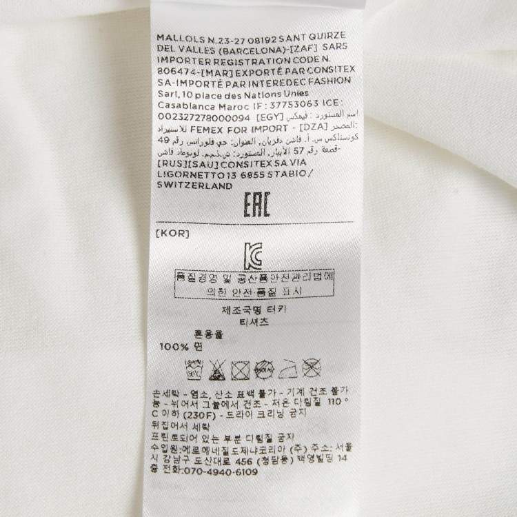 Pre Owned Z Zegna White Logo Print Jersey Crew Neck T-Shirt L
