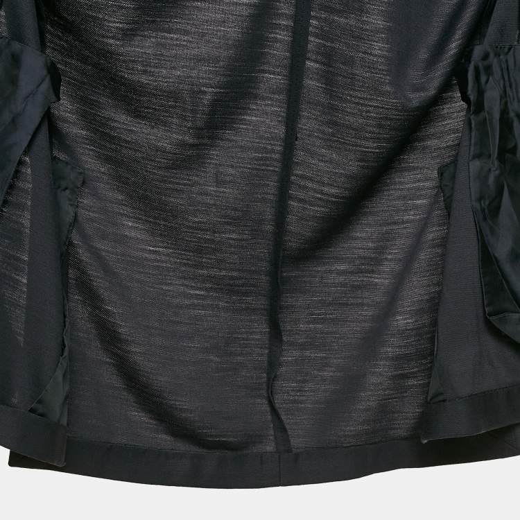 Pre Owned Zegna Navy Blue Wool Single Breasted Blazer L