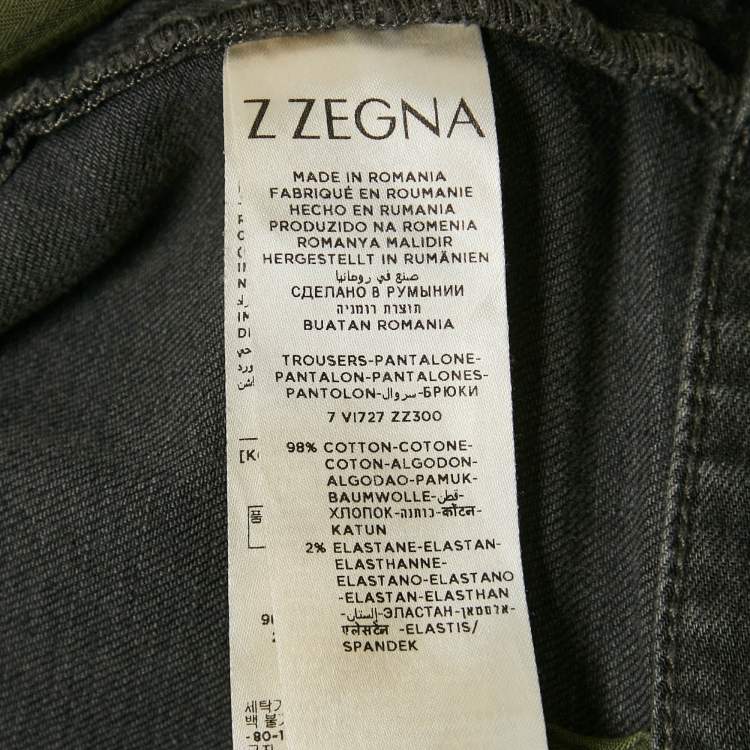 Pre Owned Z Zegna Grey Denim Slim Fit Jeans XL Waist 37"