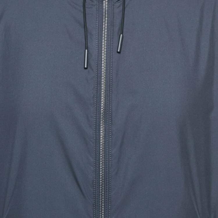 Pre Owned Z Zegna Blue Synthetic and Cashmere Reversible Vest Jacket XXL