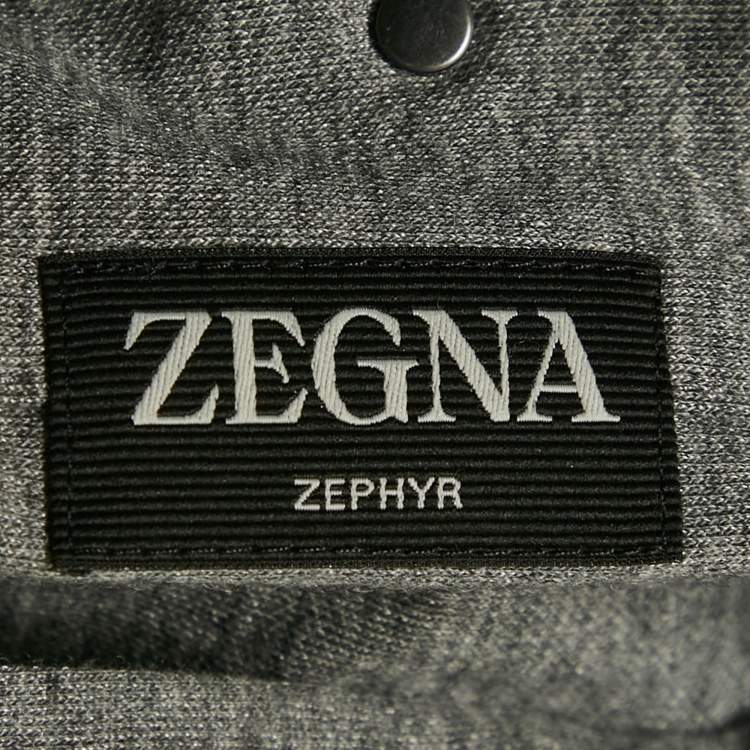 Pre Owned Z Zegna Blue Synthetic and Cashmere Reversible Vest Jacket XXL