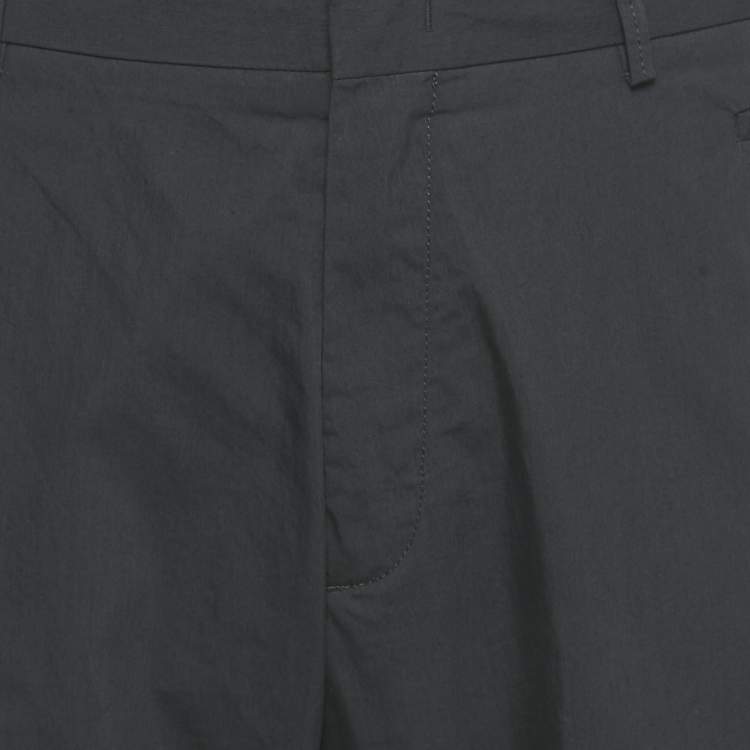 Pre Owned Z Zegna Navy Blue Cotton Blend Straight Fit Trousers 4XL