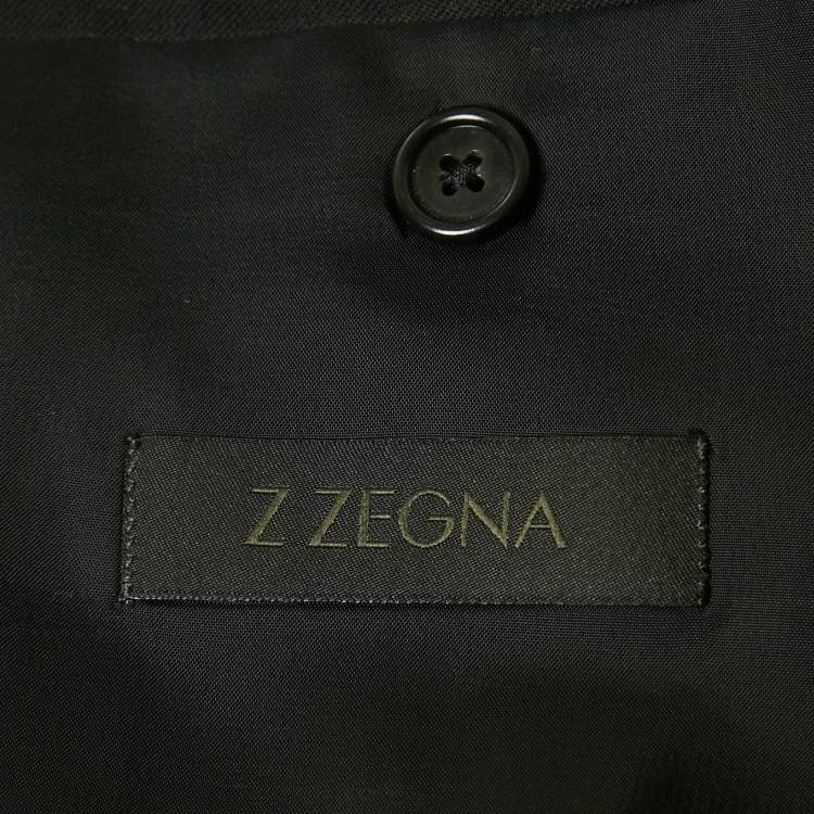 Pre Owned Z Zegna Black Wool Single Breasted Blazer M
