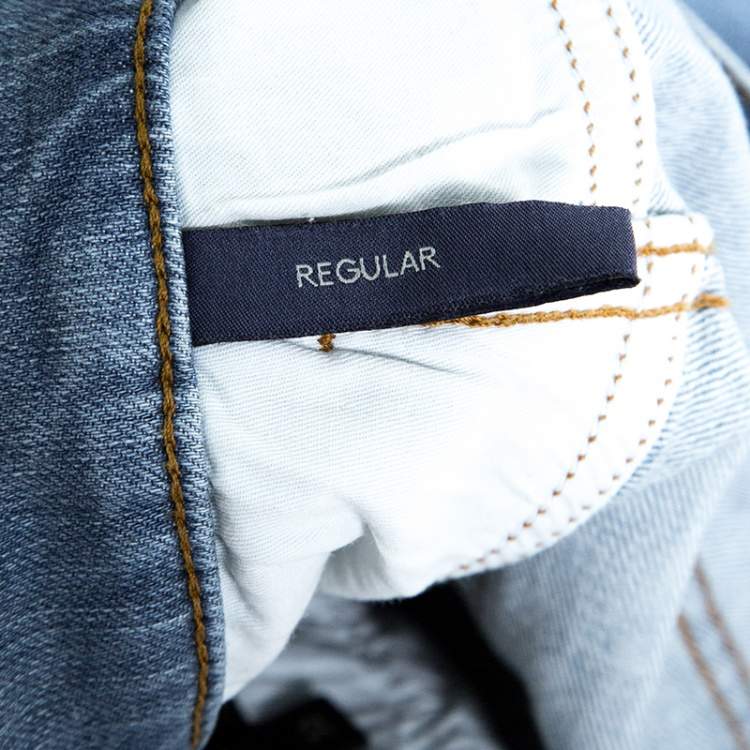 Pre Owned Z Zegna Blue Denim Regular Fit Jeans M